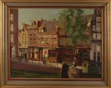 Paul van der Ven, Stadsgezicht, Olieverf op linnen