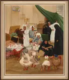 J. Udo, Oosterse markt, Olieverf op linnen