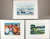 Drie werken van Berghold, Divers, 1980, Gouaches