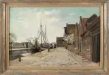 Jan Harm Weijns, Lossen van scheepslading, Olieverf op linnen