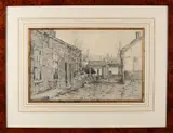 H.C.A. Paradies, Brandersbuurt Schiedam, Potlood tekening op papier