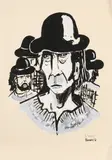 Onduid. gesig., Die Prediger, Plakkaatverf op papier