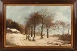 G. Driessen, Hollands wintergezicht, Olieverf op linnen