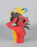 Sculpture by Corneille gesigneerde houten sculptuur, offered Oct 2019