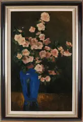 Lies Arntzenius, Vaas met bloemen, Olieverf op linnen