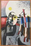 Dirkjan Ribbeling, Man in landschap, Olieverf op linnen