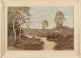 Peter Cox, Hollands heidegezicht, Olieverf op linnen