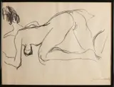 Jan Volker Duncklenberg, Vrouwelijk naakt, Tekening op papier