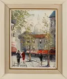 Stadsgezicht Parijs by Onduid. gesig., Olieverf op linnen, offered Oct 2019