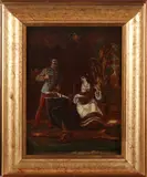 Ongesigneerd? 19e Eeuw, Interieur met figuren