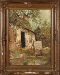 Cale ? Circa, Boerderij, Olieverf op linnen