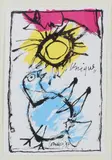 Guillaume Corneille, '97, Duif met zon, Lithografie op papier