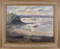 André Lambert, Frans havengezicht, Olieverf op linnen
