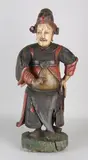 Chinees houtgesneden polychrome figuur, 18e -19e eeuw