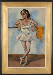 Willem Dooyewaard, Ballerina, Olieverf op paneel
