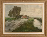Wim van Norden, Landschap met figuren op zandpad