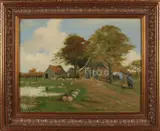 Twentse boerderij by Gerard Krol, Olieverf op paneel, offered Jun 2019