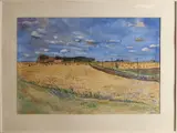 J.J. Voskuil, Hollands zomers landschap, Gouache op papier