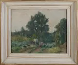 Vrouw in moestuin by Gerbrand Frederik van Schagen, Olieverf op linnen, offered Jun 2019