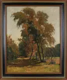 Adriaan Keus, Zomers bospad, Olieverf op linnen