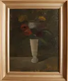 Jan de Boer '79, Vaas met bloemen, Olieverf op linnen