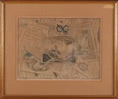 J.A.V. Breda, Tromphe L'oeil, Bijzondere Tromphe L'oeil aquarel/gravure
