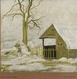 Koningin Wilhelmina, Wintergezicht, Reproductie van olieverfschilderij