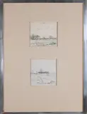 Beppi Zancan, 2x Landschappen, Schetsen op papier