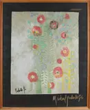 Michel Podalka '76, Florale voorstelling, Plakaatverf op papier