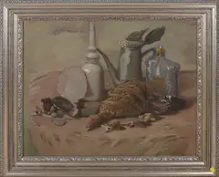 A.E. Otriuyenco, Stilleven met schelpen, Olieverf op linnen