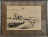 Jan Altink, Gronings landschap, Lithografie op papier