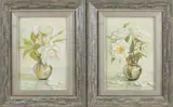 A. Sokolova, Vazen met witte rozen (pendant), Olieverf op linnen