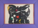 Onduid. gesig., Abstract figuratief, Lithografie op papier