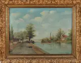 W. Voorendt, Hollands riviergezicht, 1903, Olieverf op linnen