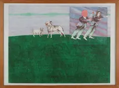 Aat Verhoog, Figuren voorstelling, Lithografie op papier