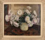 Evert Moll, Vaas met bloemen, Olieverf op linnen