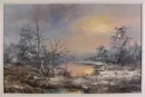Jan Bévort, Bosven in de winter, Olieverf op linnen
