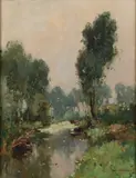 Aris Knikker, Riviergezicht met boten