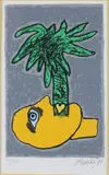 Guilliaumme Corneille, Vrouw met palmboom, 1991, Lithografie op papier