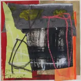 Bep Toscani, Abstracte compositie, Gemengde techniek op papier
