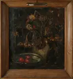 A.M. Jorissen, Stilleven met zonnebloemen, Olieverf op linnen