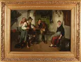 L. Buchner, Zuid-Duits interieur, Olieverf op linnen