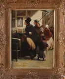 Marktgezicht by J.J.H. van Leeuwen, Olieverf op linnen, offered Jan 2019