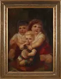 Van Heel, Portret met drie kinderen, Olieverf op linnen