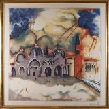 Romaanse kerk met figuren by Salvador Dalí, offered Jan 2019