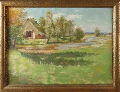 Berthe Becker, Boerderij Hankate, 1928, Olieverf op linnen