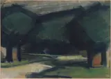 J.H. van Ieperen, Riviergezicht, Gouache op papier