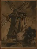 A.J. van 't Hoff, Molen bij Veere, Ets op papier