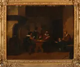 J.W. Schouten, 18e Eeuws interieur, Olieverf op paneel
