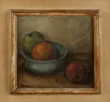 Jos Rovers, Stilleven met appels, Olieverf op paneel